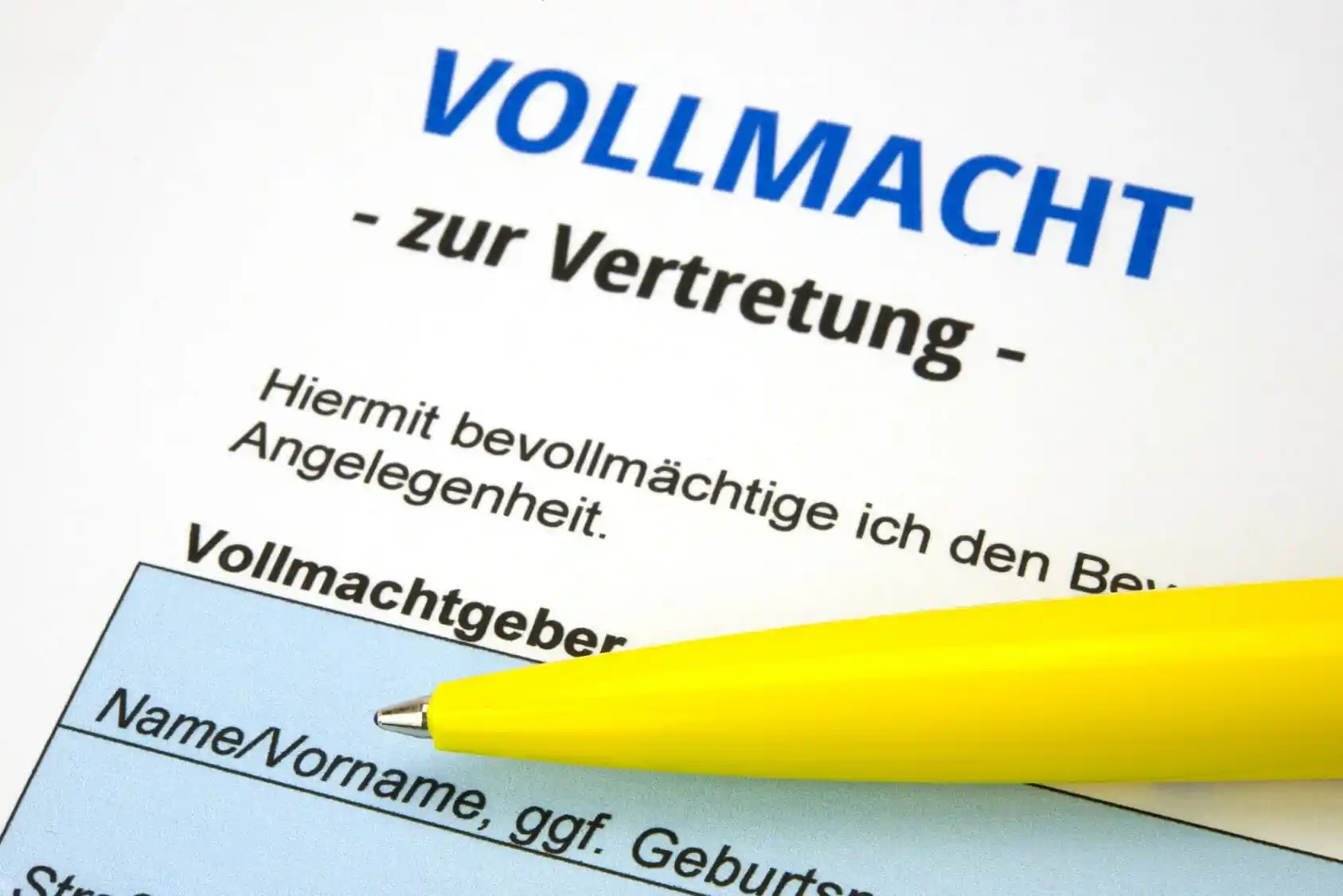 vollmacht führerschein abholen